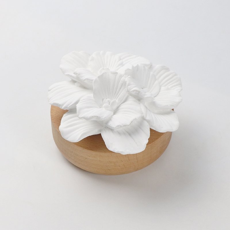 Decorative Aromatherapy Stone Home Air Freshener Scented Ceramic Flower Fragrance Porcelain Wooden Aroma Essential Oil Diffuser
