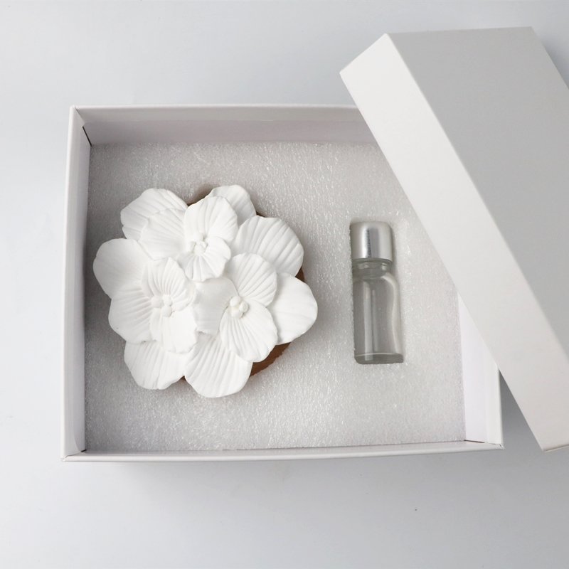Decorative Aromatherapy Stone Home Air Freshener Scented Ceramic Flower Fragrance Porcelain Wooden Aroma Essential Oil Diffuser