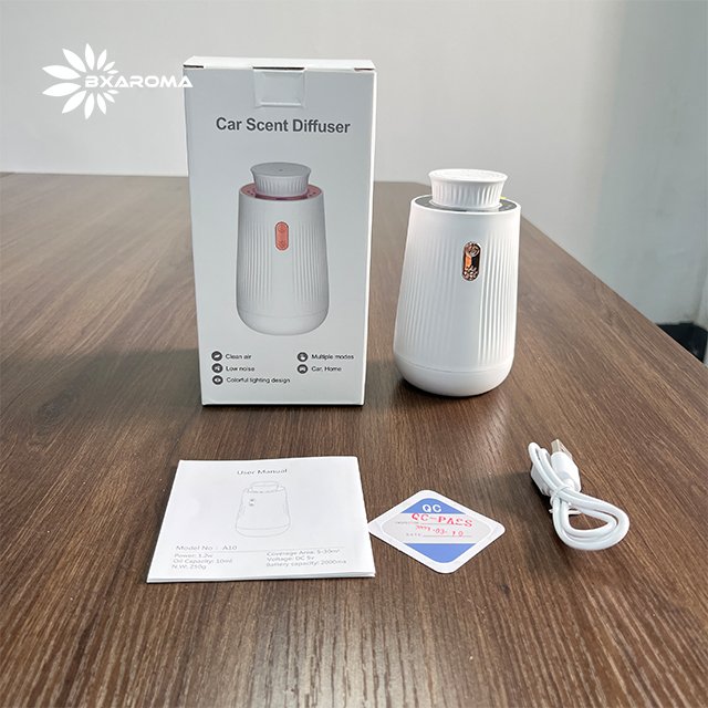 New Car Diffuser 2024 USB Rechargeable Portable Fragrance Aroma Air Freshener Machine Essential Oil Car Diffuser