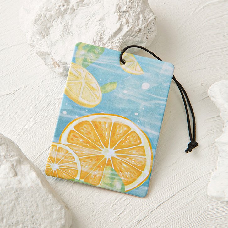 Wholesale custom logo high quality fresh fruit paper card clean scent fruit scented car air freshener