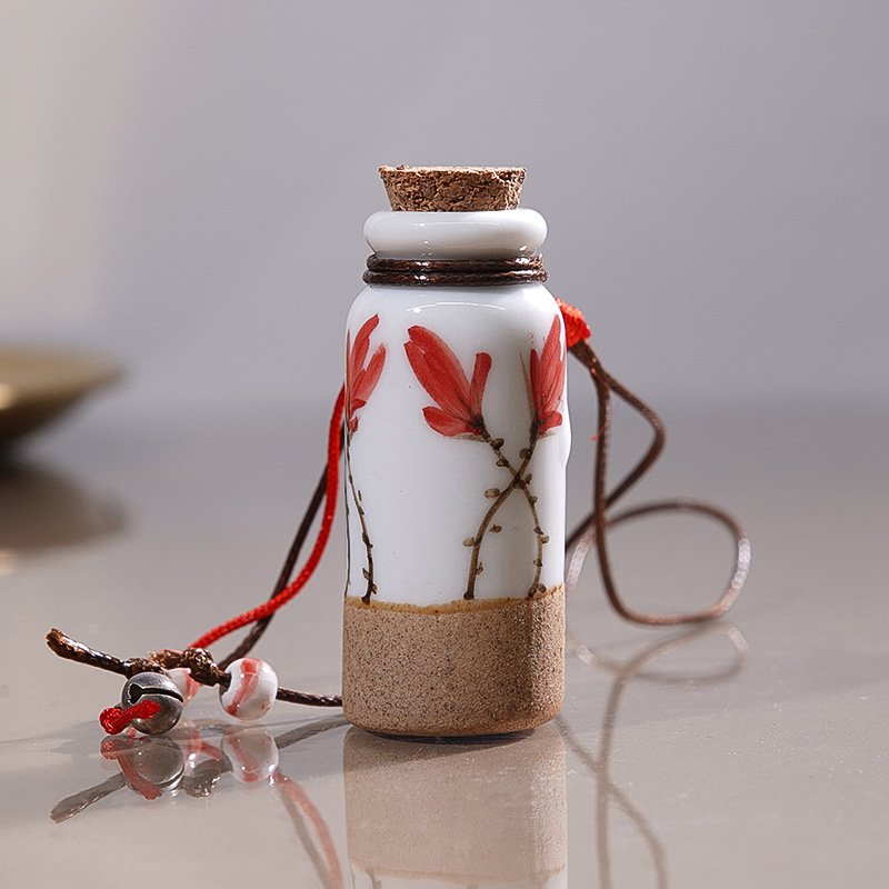 Custom 8ml 10ml Car Diffuser Glass Bottles Car Air Freshener Colored Car Hanging Perfume Diffuser with Wooden Cap
