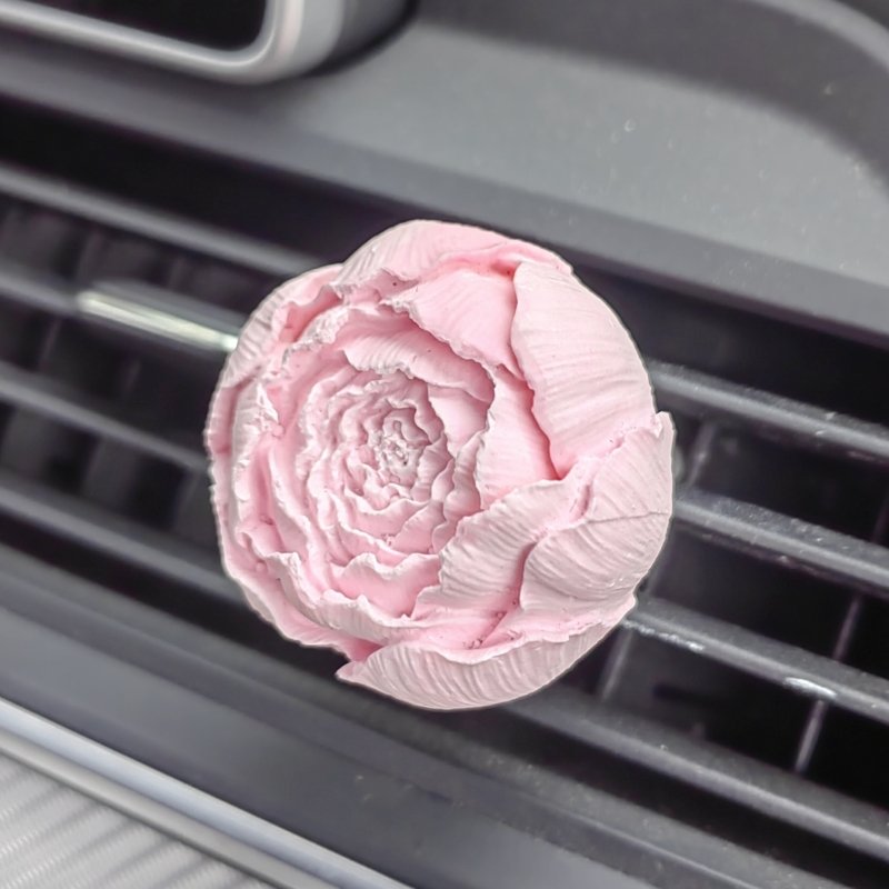 New Home Pink Peony Car Perfume Decorative Outlet Scented Ceramic Fragrance Essential Oil Diffuser Aroma Car Air Freshener
