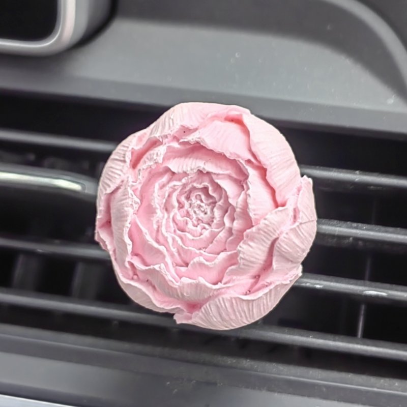 New Home Pink Peony Car Perfume Decorative Outlet Scented Ceramic Fragrance Essential Oil Diffuser Aroma Car Air Freshener
