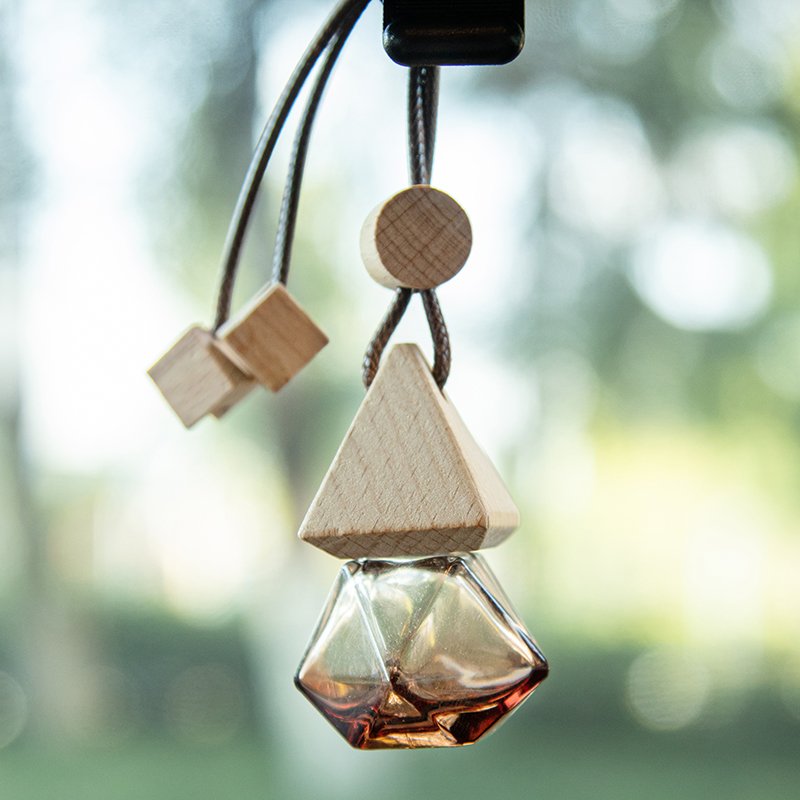 Diamond Glass Bottle Refill 8ml diamond transparent diffuser hanging empty essential oil car fragrance car perfume bottle