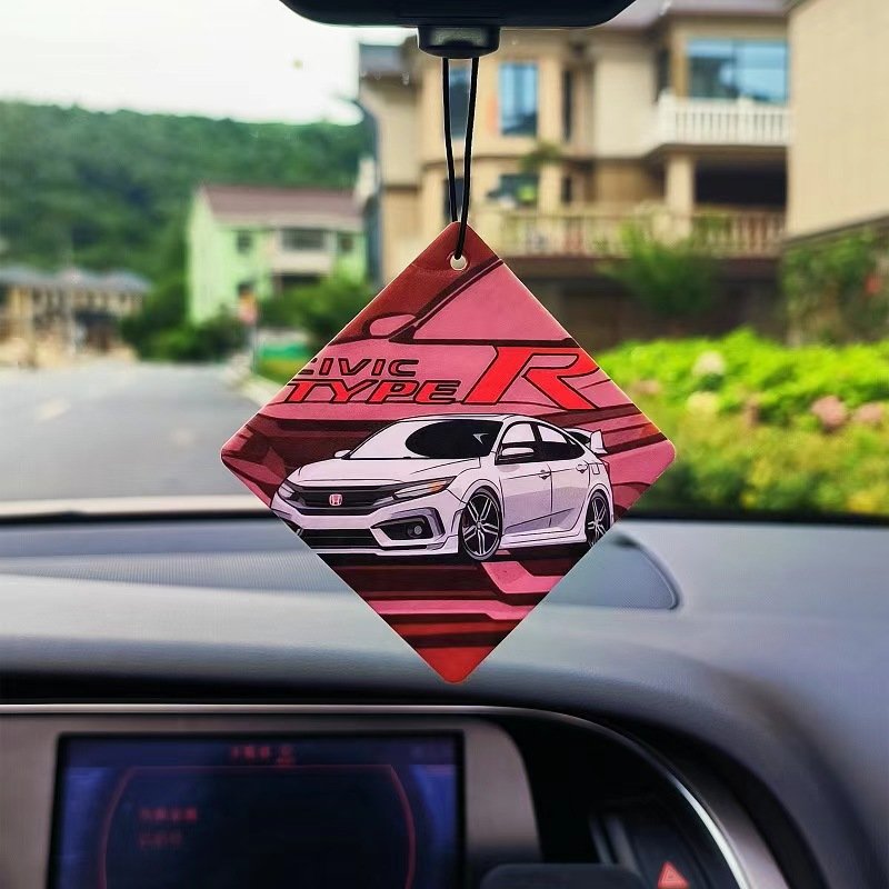Factory Wholesale Rose Car Air Freshener Cool Logo Animal Pattern Design Paper Car Wash Perfume Vent Placement Gift Good Smell