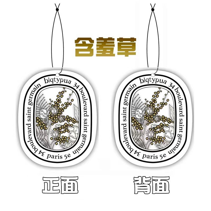 Factory Wholesale Rose Car Air Freshener Cool Logo Animal Pattern Design Paper Car Wash Perfume Vent Placement Gift Good Smell