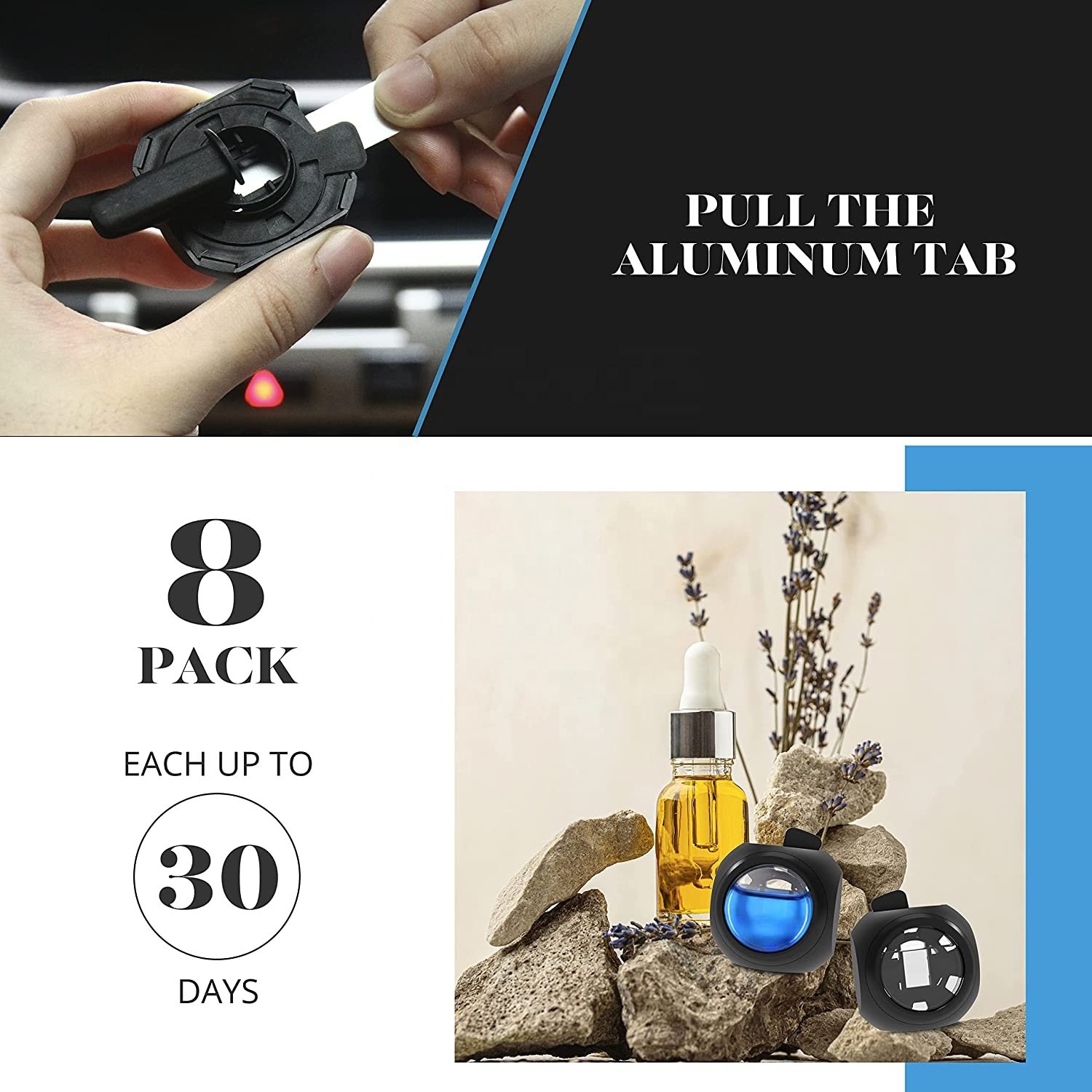 Customizable Premium Solid Car Air Freshener Modern Apple Pattern Natural Aroma Oil Odor Eliminator Vent Clip Fresheners