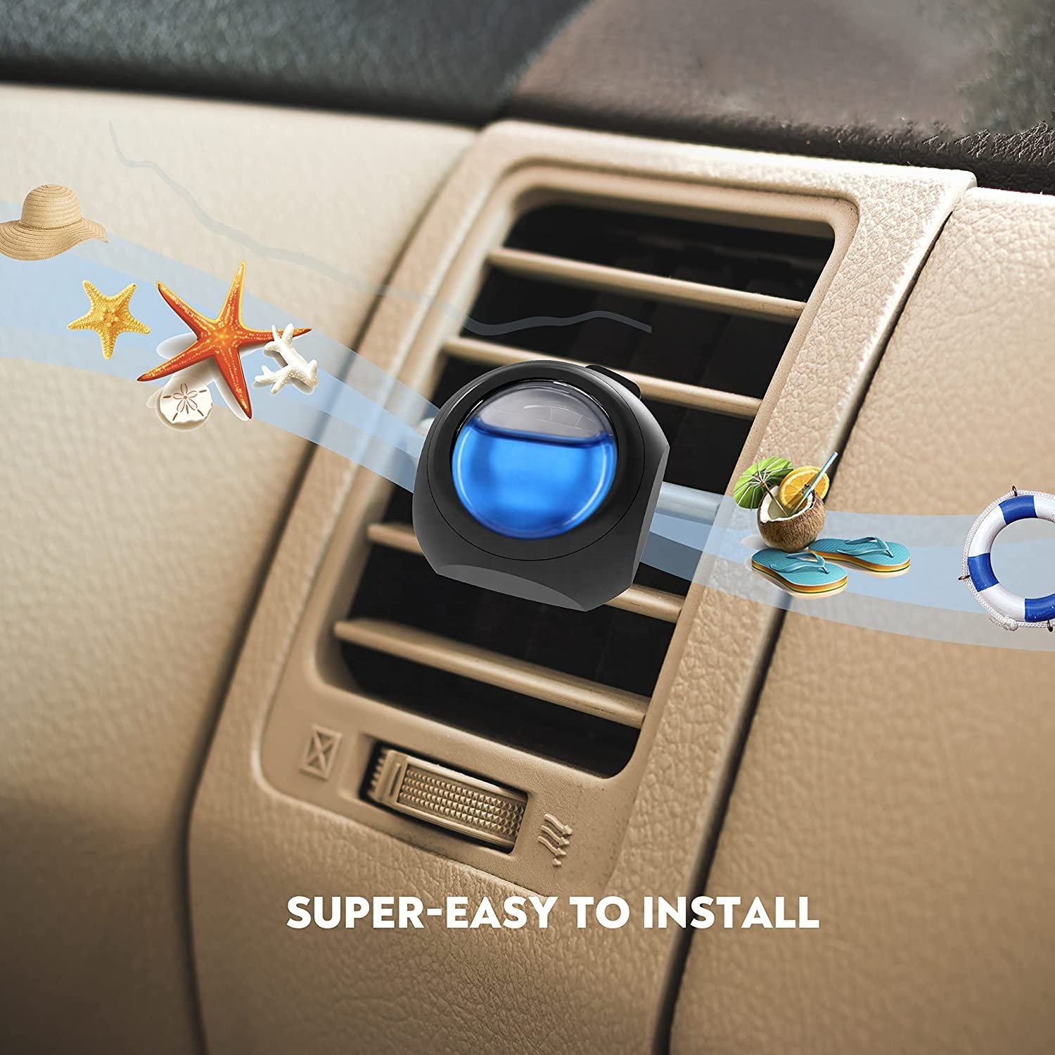 Customizable Premium Solid Car Air Freshener Modern Apple Pattern Natural Aroma Oil Odor Eliminator Vent Clip Fresheners