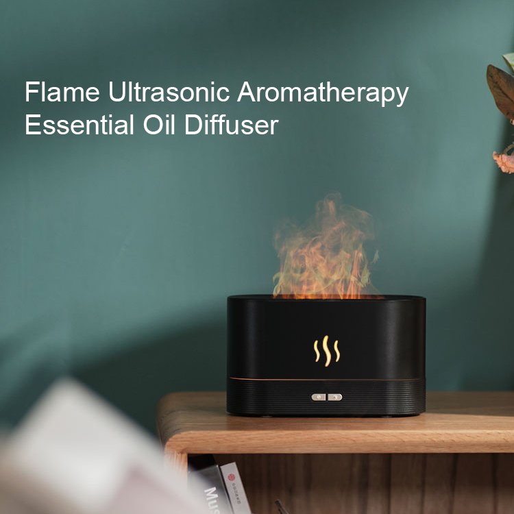Electric USB Scent Car Air diffuseur Flamme Humidifier Air Freshener Essential Oil Flame Diffuser