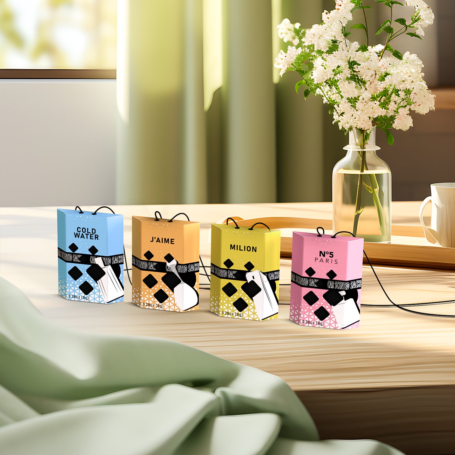 Long lasting hanging custom air freshener car portable car perfume