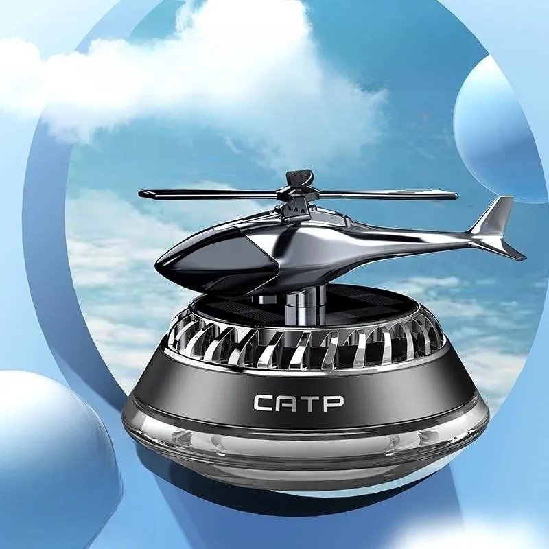 Creative airplane rotating helicopter ornaments car solar liquid aromatherapy ornaments car perfume