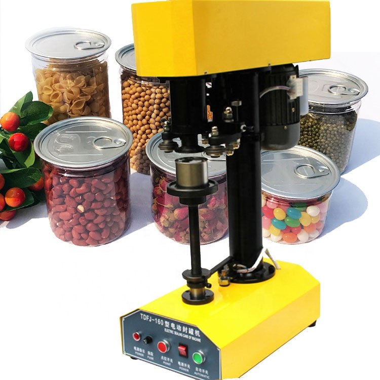 Factory Directly Sale Semi Automatic Can Seal Machine Organic fiber wood block aluminum can capping machine