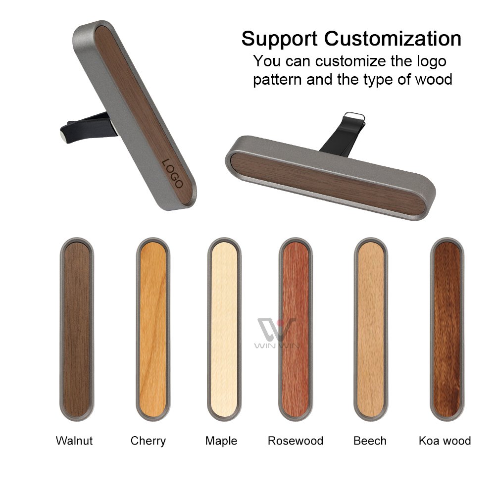 Metal Dark Black Aromatherapy Magnetic Suction Open Cover Aromatherapy Stick Air Fresh Retro Pure Wood Senior Niche