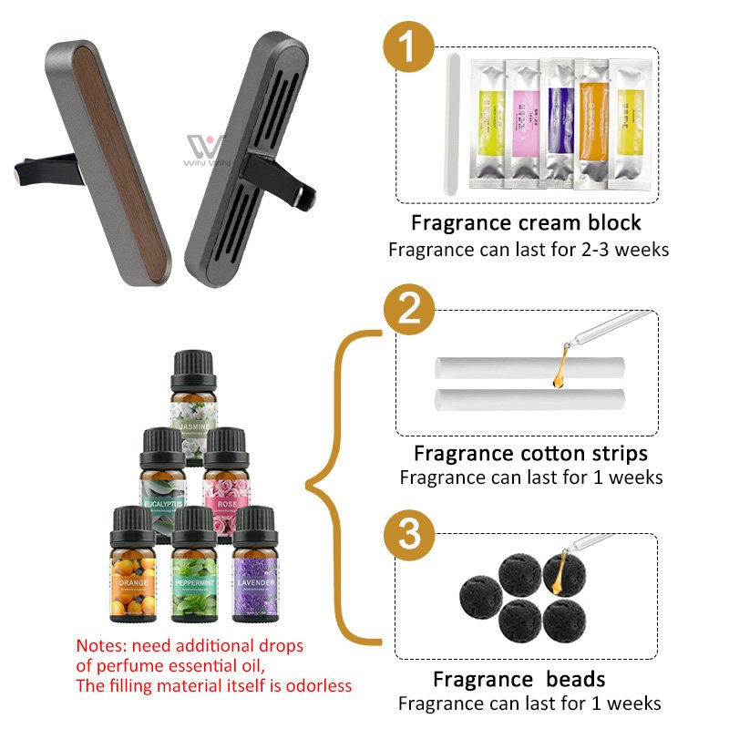 Metal Dark Black Aromatherapy Magnetic Suction Open Cover Aromatherapy Stick Air Fresh Retro Pure Wood Senior Niche