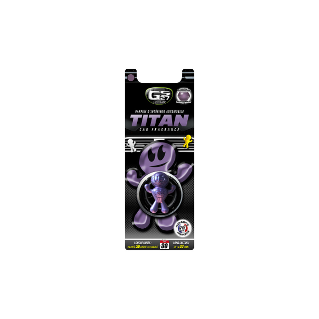 GS27 Premium French Fragrance Air Freshener DEOCAR TITAN Mediterranean Fig Solid Car Perfume with Clip for Vent & Home Use