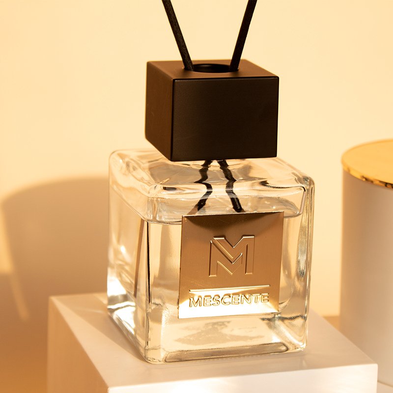 Mescente Oem Home Scent Glass Luxury Reed Diffuser Bottles Jars Sets For Gift Set