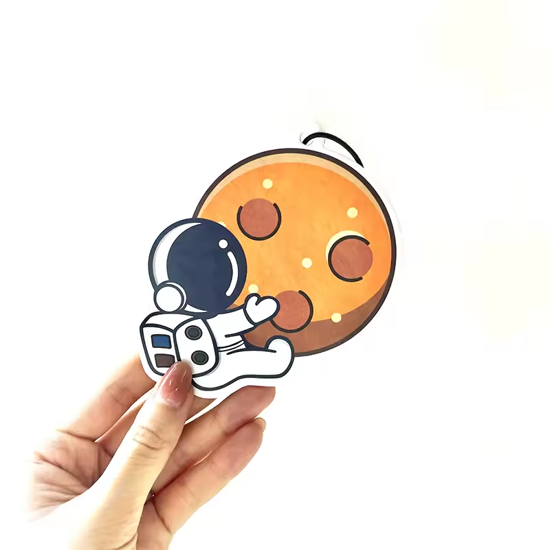 Customizable astronaut shaped all scents printed paper liquid logo car aromatherapy air freshener