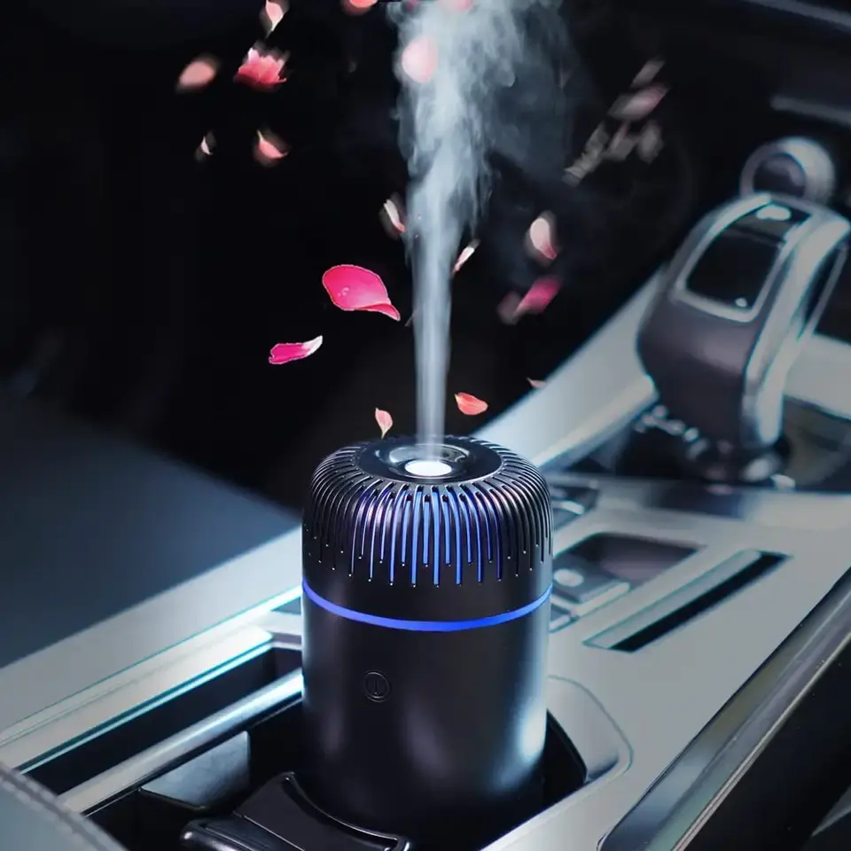 New USB Mini Portable Air Freshener Fragrance Aroma Perfume Essential Oil Humidifier Diffuser With 7 Colors Light for Car