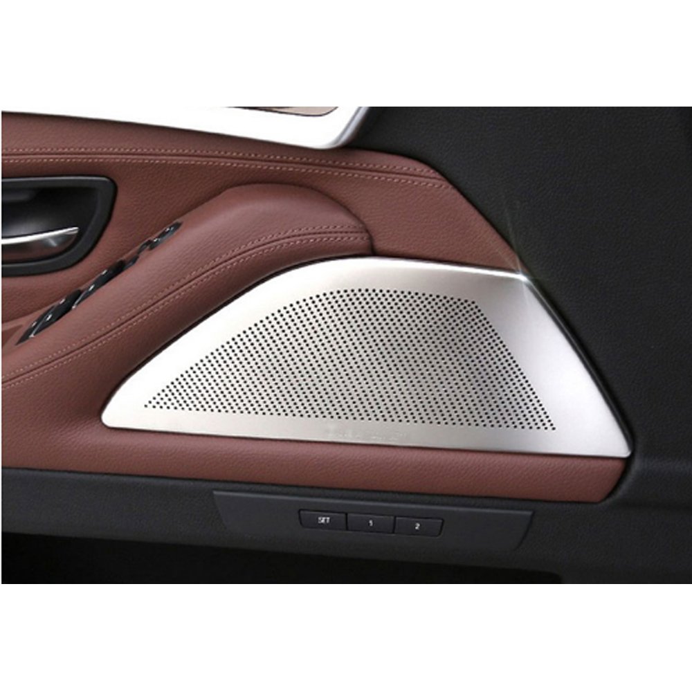 2Pcs Aluminum alloy Door Stereo Speaker Cover Trim For BMW 5 Series f10 520 525li 528 Car Styling Accessories