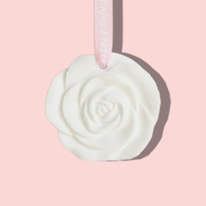 Stocked Hanging Home Wardrobe Air Freshener Rose Flower Shaped Scented Ceramic Aroma Plaster Perfume Fragrance Oil Diffuser