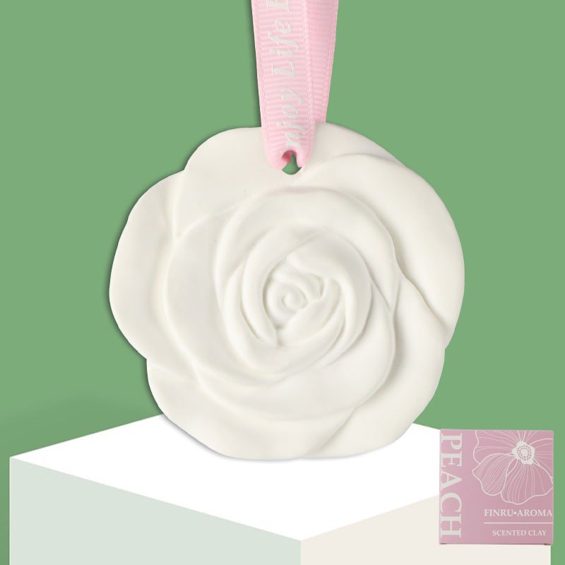 Stocked Hanging Home Wardrobe Air Freshener Rose Flower Shaped Scented Ceramic Aroma Plaster Perfume Fragrance Oil Diffuser
