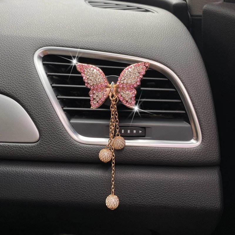 ODM/OEM Butterfly Tassel Pearl Car Vent Air Freshener Car Air Freshener Air Outlet Conditioning Fashionable