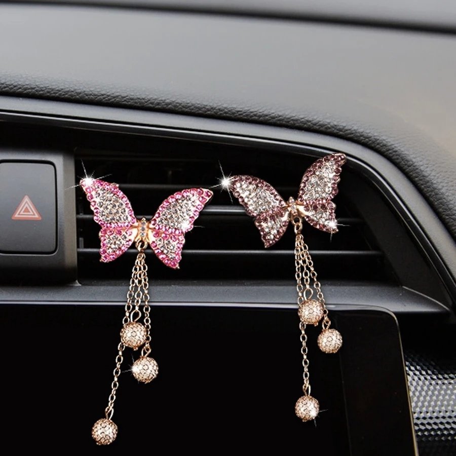 ODM/OEM Butterfly Tassel Pearl Car Vent Air Freshener Car Air Freshener Air Outlet Conditioning Fashionable