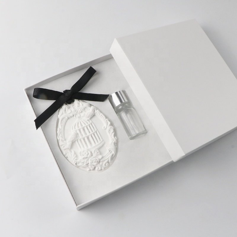 Stocked Wholesale Home Aromatherapy Decoration Hanging Car Wardrobe Air Freshener Fragrance Ceramic Aroma Flower Diffuser