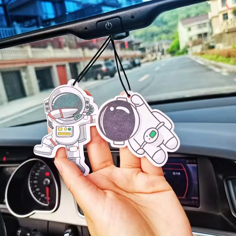 Upscale Double Sides Hanging Cute Paper Card cartoon Car Air Freshener With Different Shape And Scents