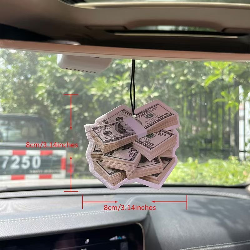 Custom hot dollar pattern car air freshener Customized hot-selling mounted paper air freshener