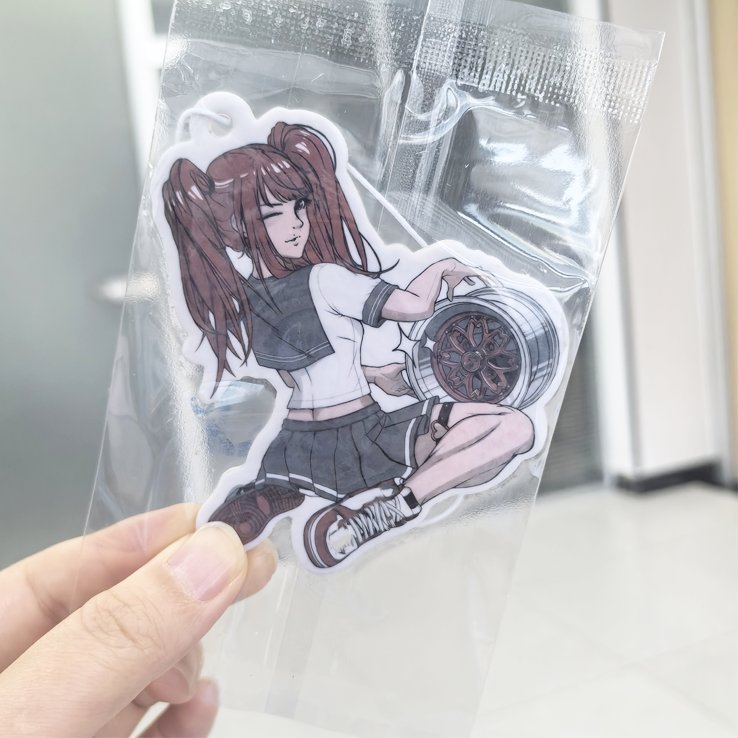 Factory price die cut any shape paper air freshener hanging long lasting paper sexy car girls air freshener