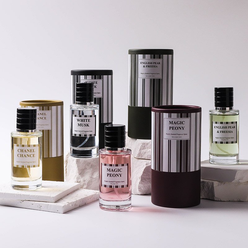 50ml Fragrance Room Spray Line Spray Custom Private Label Glass Bottle Cylinder Box Tube Box Private Logo