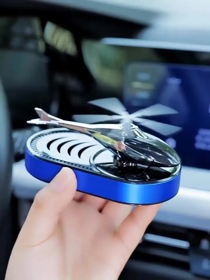 Luxury solar helicopter ornaments decorative car perfume car aromatherapy car deodorization long-lasting fragrance light