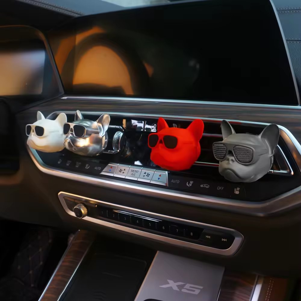 creative bulldog car perfume fragrance diffuser air fresheners clip auto vents scent perfume gifts box decor auto accessories