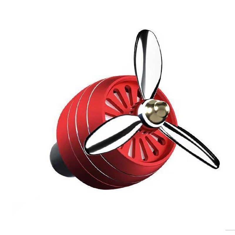 LED Light Car Air Freshener Cleaning Force Propeller Vent Clip Essential Oil Perfume Diffuser Fan Aromatherapy Car Accessories