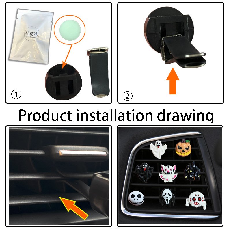 New style air outlet aromatherapy car air conditioning air outlet clip perfume car perfume ornaments decoration supplies