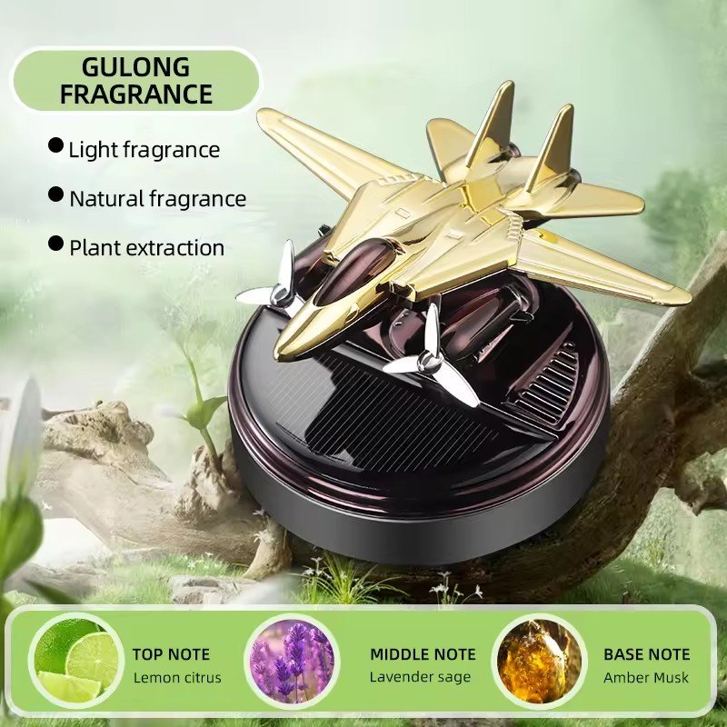 Propeller rotation perfume fragrance vehicle scents upgrading materials helicopter solar air freshener