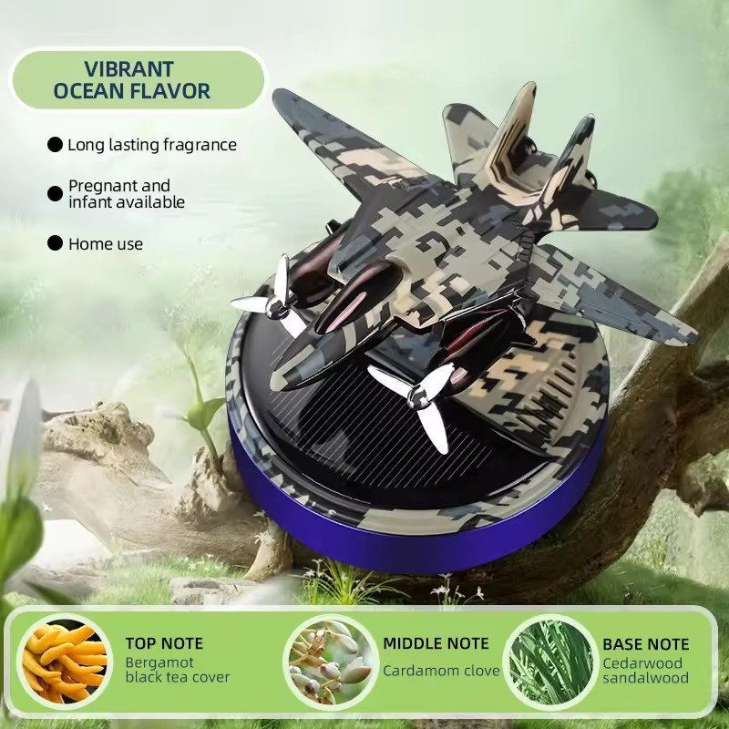 Propeller rotation perfume fragrance vehicle scents upgrading materials helicopter solar air freshener