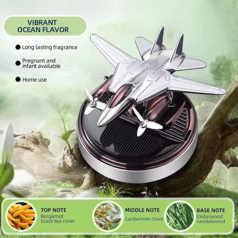 Propeller rotation perfume fragrance vehicle scents upgrading materials helicopter solar air freshener