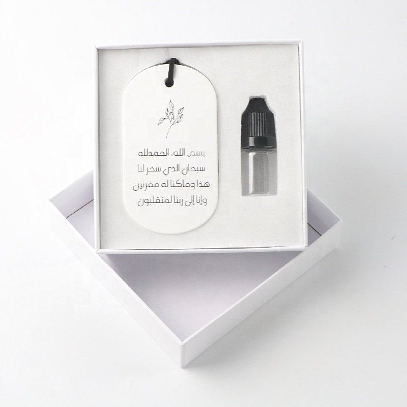 Wholesale Home Decoration Car Hanging Wardrobe Air Freshener Ceramic Aroma Plaster Scented Porcelain Essential Oil Diffuser
