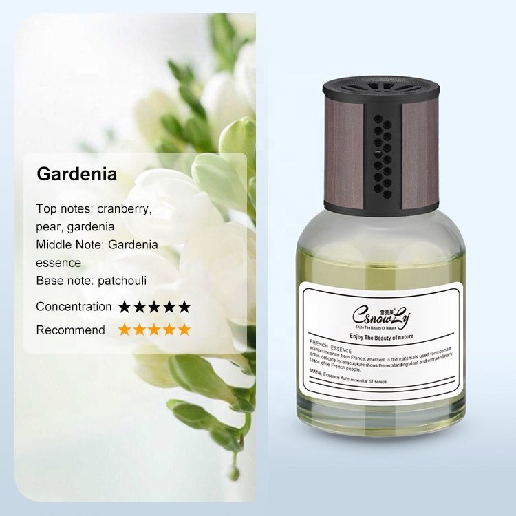 Large Capacity Custom Auto Decoration Dashboard Fragrance Glass Perfume Diffuser Holder Air Freshener Car Perfume
