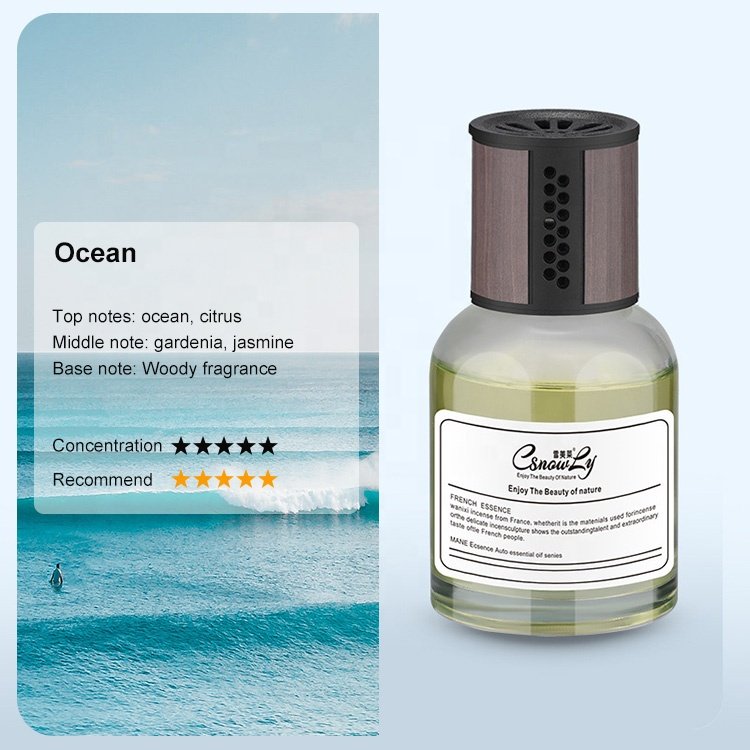 Large Capacity Custom Auto Decoration Dashboard Fragrance Glass Perfume Diffuser Holder Air Freshener Car Perfume