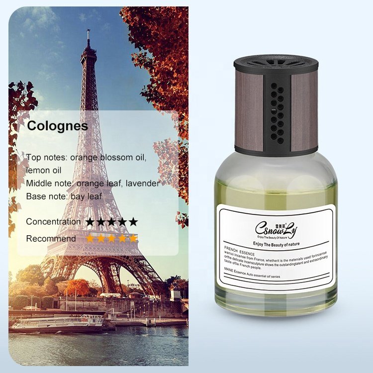 Large Capacity Custom Auto Decoration Dashboard Fragrance Glass Perfume Diffuser Holder Air Freshener Car Perfume