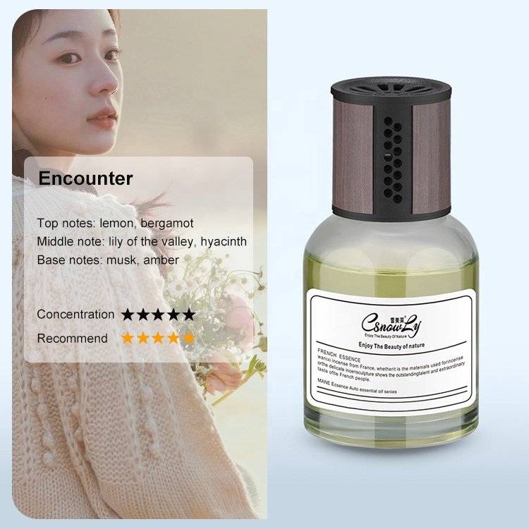 Large Capacity Custom Auto Decoration Dashboard Fragrance Glass Perfume Diffuser Holder Air Freshener Car Perfume