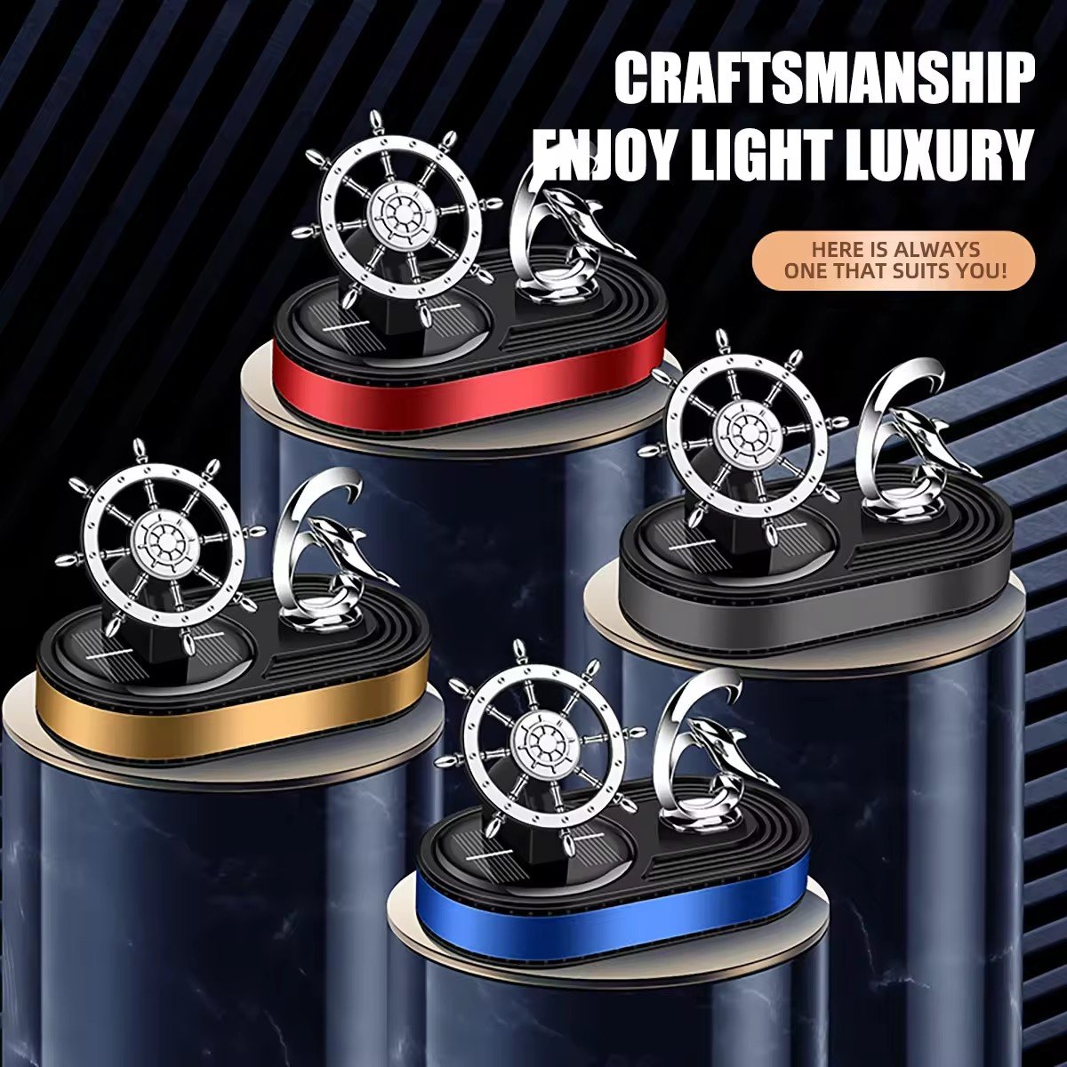 New design decoration car solar perfume rotation solid aroma sprayer essential oil car fragrance