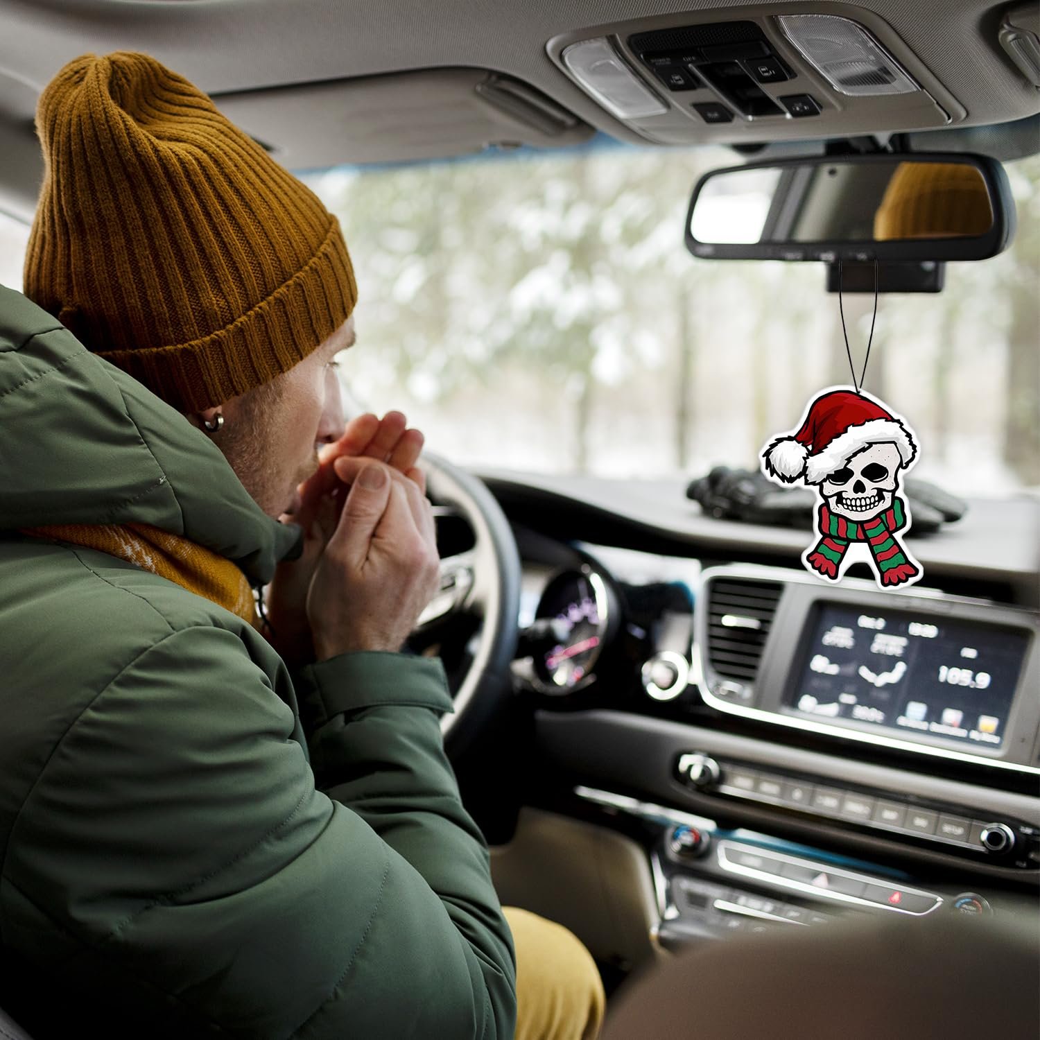 Car Accessories Decor Odor Deodorant Custom Made Premium Christmas Halloween Hanging Pendant Car Air Freshener paper