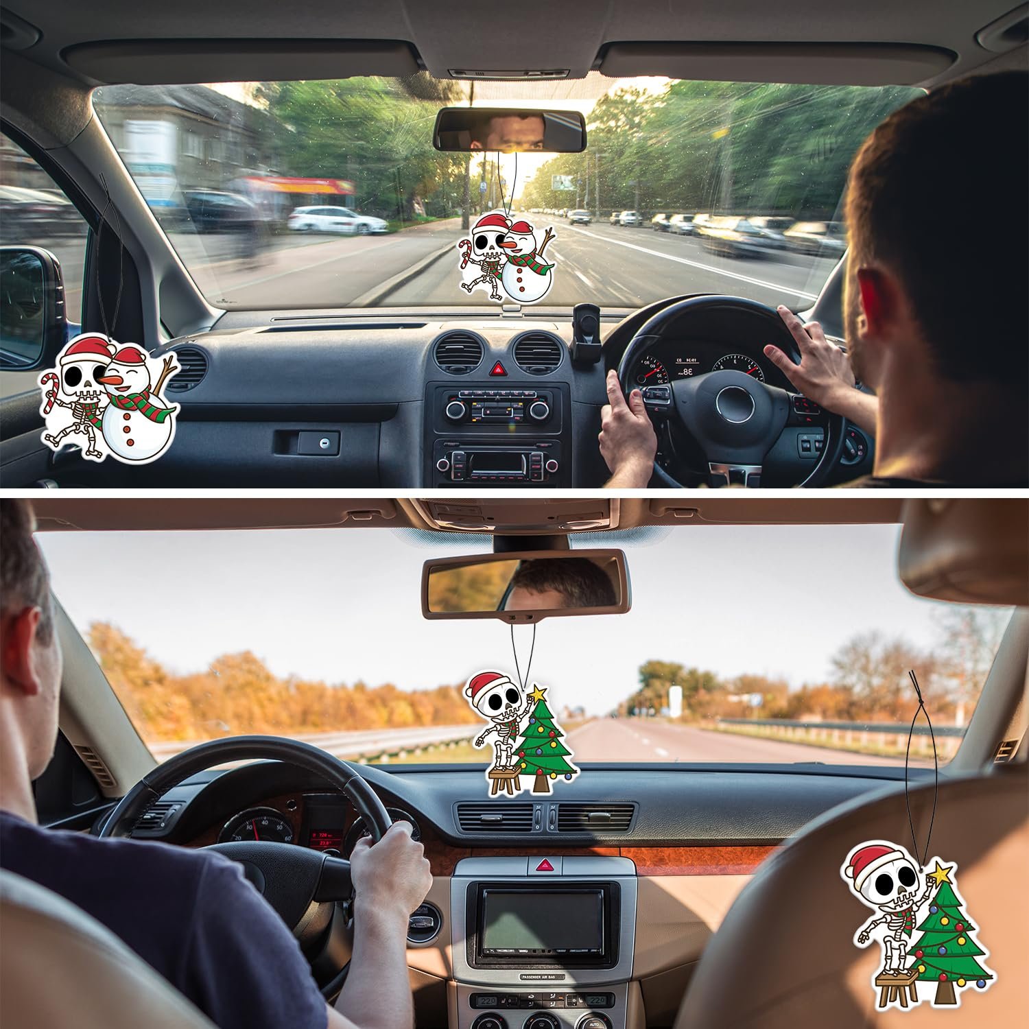 Car Accessories Decor Odor Deodorant Custom Made Premium Christmas Halloween Hanging Pendant Car Air Freshener paper