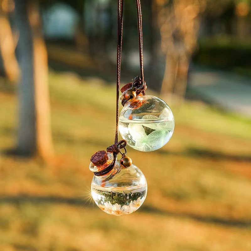 Custom Air Freshener Car Logo Car Scents Glass Perfume Hanging Car Freshener