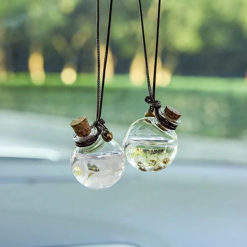Custom Air Freshener Car Logo Car Scents Glass Perfume Hanging Car Freshener