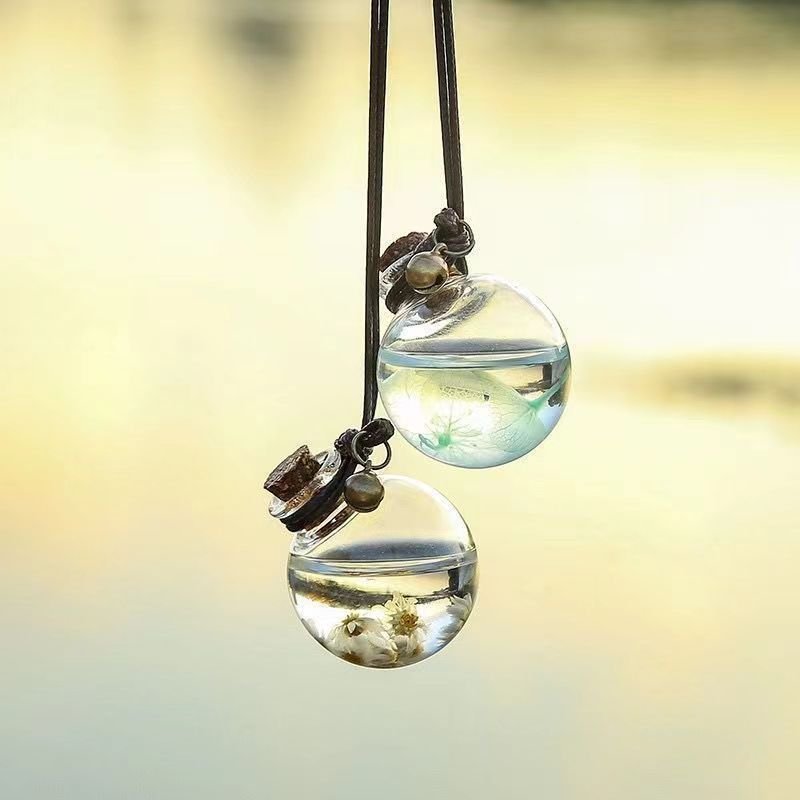 Custom Air Freshener Car Logo Car Scents Glass Perfume Hanging Car Freshener